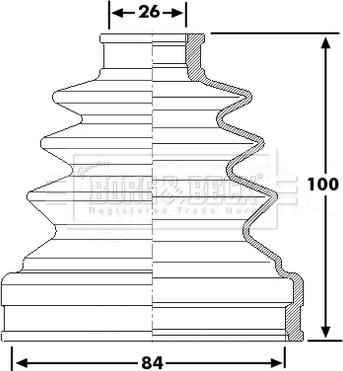 Borg & Beck BCB6224 - Bellow, drive shaft www.autospares.lv