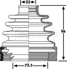 Borg & Beck BCB6222 - Putekļusargs, Piedziņas vārpsta www.autospares.lv