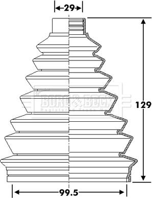 Borg & Beck BCB6278 - Пыльник, приводной вал www.autospares.lv