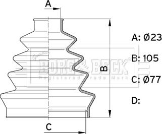 Borg & Beck BCB1001 - Putekļusargs, Piedziņas vārpsta www.autospares.lv