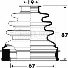 Borg & Beck BCB2901 - Putekļusargs, Piedziņas vārpsta autospares.lv