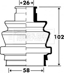 Borg & Beck BCB2911 - Putekļusargs, Piedziņas vārpsta www.autospares.lv