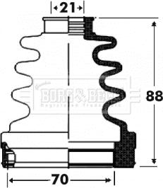 Borg & Beck BCB2918 - Putekļusargs, Piedziņas vārpsta www.autospares.lv