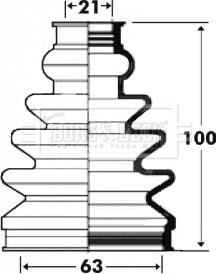 Borg & Beck BCB2920 - Putekļusargs, Piedziņas vārpsta www.autospares.lv