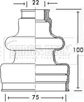 Borg & Beck BCB2495 - Bellow, drive shaft www.autospares.lv