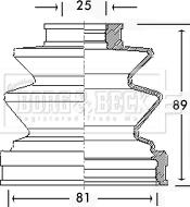 Borg & Beck BCB2458 - Putekļusargs, Piedziņas vārpsta www.autospares.lv