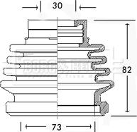 Borg & Beck BCB2576 - Putekļusargs, Piedziņas vārpsta www.autospares.lv