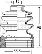 Borg & Beck BCB2655 - Putekļusargs, Piedziņas vārpsta www.autospares.lv