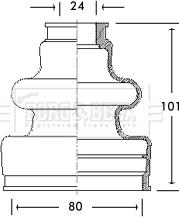 Borg & Beck BCB2651 - Putekļusargs, Piedziņas vārpsta www.autospares.lv