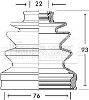 Borg & Beck BCB2662 - Putekļusargs, Piedziņas vārpsta www.autospares.lv