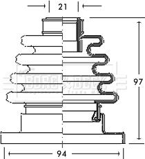 Borg & Beck BCB2674 - Пыльник, приводной вал www.autospares.lv