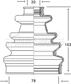 Borg & Beck BCB2041 - Пыльник, приводной вал www.autospares.lv