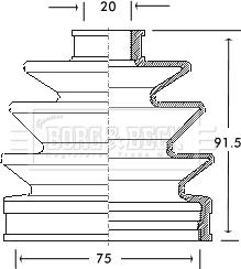 Borg & Beck BCB2067 - Пыльник, приводной вал www.autospares.lv