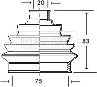 Borg & Beck BCB2004 - Пыльник, приводной вал www.autospares.lv