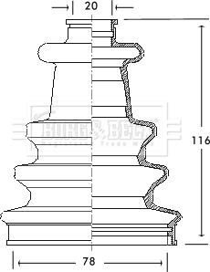 Borg & Beck BCB2080 - Putekļusargs, Piedziņas vārpsta www.autospares.lv