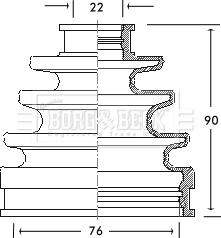 Borg & Beck BCB2107 - Putekļusargs, Piedziņas vārpsta www.autospares.lv