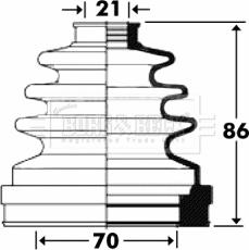 Borg & Beck BCB2899 - Putekļusargs, Piedziņas vārpsta www.autospares.lv