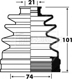 Borg & Beck BCB2841 - Пыльник, приводной вал www.autospares.lv