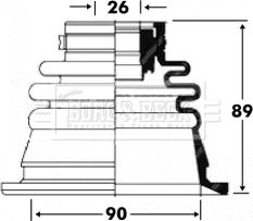 Borg & Beck BCB2848 - Пыльник, приводной вал www.autospares.lv