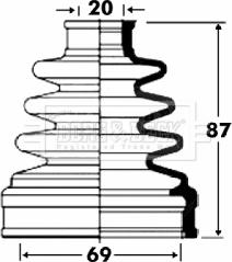 Borg & Beck BCB2858 - Putekļusargs, Piedziņas vārpsta www.autospares.lv