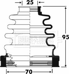 Borg & Beck BCB2864 - Пыльник, приводной вал www.autospares.lv