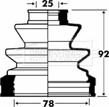 Borg & Beck BCB2868 - Putekļusargs, Piedziņas vārpsta www.autospares.lv