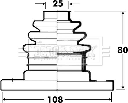 Borg & Beck BCB2810 - Пыльник, приводной вал www.autospares.lv