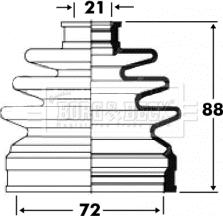 Borg & Beck BCB2813 - Putekļusargs, Piedziņas vārpsta www.autospares.lv