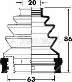 Borg & Beck BCB2817 - Putekļusargs, Piedziņas vārpsta autospares.lv