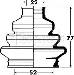 Borg & Beck BCB2884 - Пыльник, приводной вал www.autospares.lv