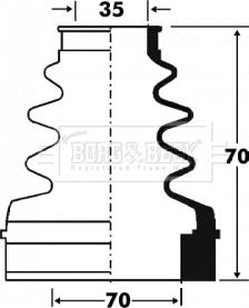 Borg & Beck BCB2880 - Putekļusargs, Piedziņas vārpsta www.autospares.lv