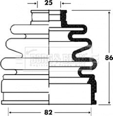 Borg & Beck BCB2834 - Putekļusargs, Piedziņas vārpsta www.autospares.lv