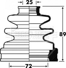 Borg & Beck BCB2835 - Putekļusargs, Piedziņas vārpsta www.autospares.lv