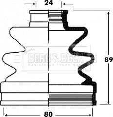 Borg & Beck BCB2824 - Putekļusargs, Piedziņas vārpsta www.autospares.lv