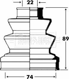 Borg & Beck BCB2826 - Putekļusargs, Piedziņas vārpsta autospares.lv