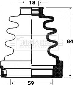 Borg & Beck BCB2820 - Putekļusargs, Piedziņas vārpsta www.autospares.lv