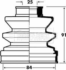 Borg & Beck BCB2828 - Putekļusargs, Piedziņas vārpsta www.autospares.lv