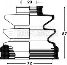 Borg & Beck BCB2827 - Пыльник, приводной вал www.autospares.lv