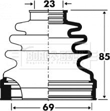 Borg & Beck BCB2879 - Putekļusargs, Piedziņas vārpsta www.autospares.lv