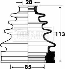 Borg & Beck BCB2873 - Putekļusargs, Piedziņas vārpsta www.autospares.lv