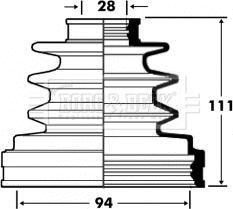 Borg & Beck BCB2877 - Putekļusargs, Piedziņas vārpsta www.autospares.lv