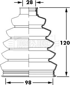 Borg & Beck BCB2394 - Putekļusargs, Piedziņas vārpsta www.autospares.lv