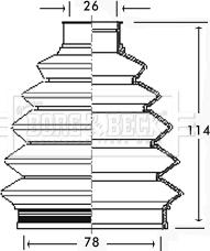 Borg & Beck BCB2347R - Putekļusargs, Piedziņas vārpsta www.autospares.lv