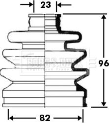 Borg & Beck BCB2369 - Пыльник, приводной вал www.autospares.lv