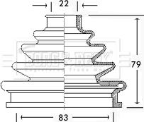 Borg & Beck BCB2301 - Putekļusargs, Piedziņas vārpsta www.autospares.lv