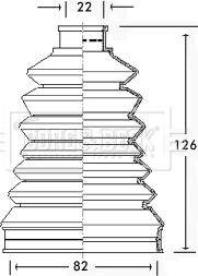 Borg & Beck BCB2319 - Putekļusargs, Piedziņas vārpsta www.autospares.lv