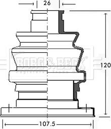 Borg & Beck BCB2311 - Putekļusargs, Piedziņas vārpsta www.autospares.lv