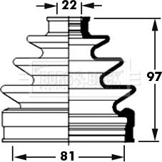 Borg & Beck BCB2380 - Putekļusargs, Piedziņas vārpsta www.autospares.lv