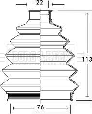 Borg & Beck BCB2335 - Putekļusargs, Piedziņas vārpsta www.autospares.lv