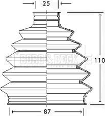 Borg & Beck BCB2336 - Putekļusargs, Piedziņas vārpsta www.autospares.lv